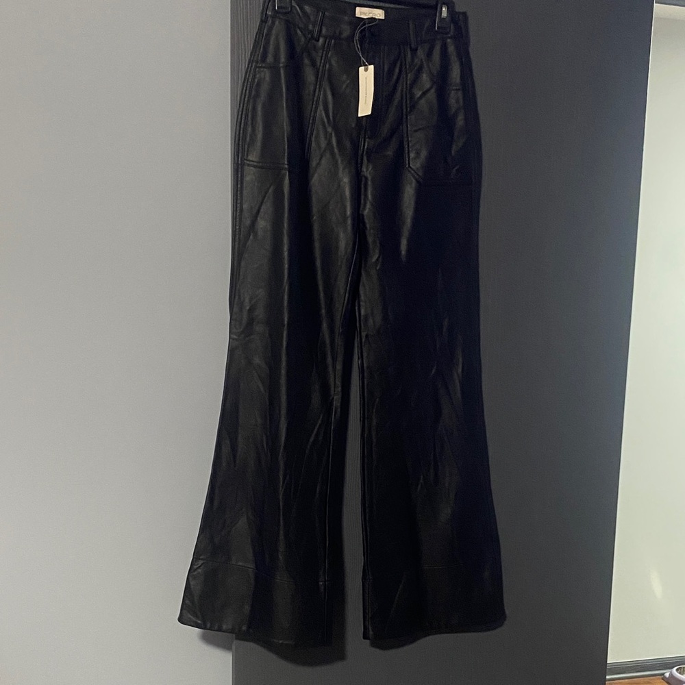Pilcro Sleek Black Flare Pants